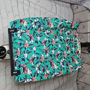 J. by J. Crew Basketweave Pencil Skirt in Green Floral Size 4